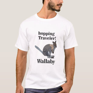 Wallaby Tier Hopping Reisender Wildlife Lustig T-Shirt
