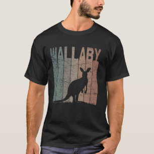 Wallaby Vintage Känguru Wallaby Zoologie Retro T-Shirt