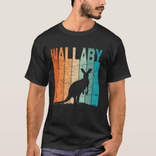 Wallaby Vintage Känguru Wallaby Zoologie Retro T-Shirt