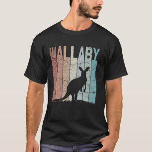 Wallaby Vintage Känguru Wallaby Zoologie Retro T-Shirt