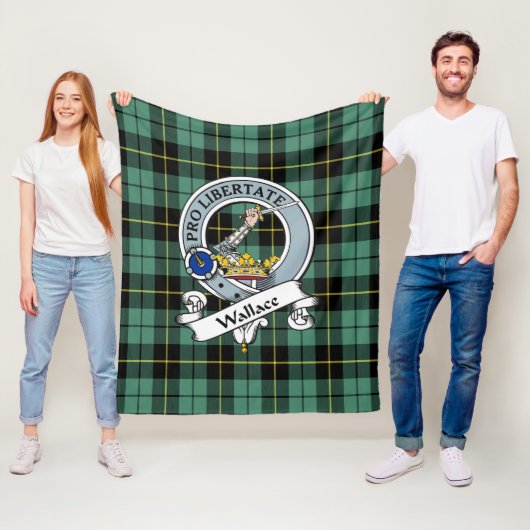 Wallace Ancient Clan Abzeichen Tartan Kariert Fleecedecke (Beispiel)