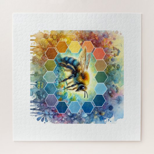 Wallace bee painting 130724AREF109 - Watercolor Puzzle (Horizontal)