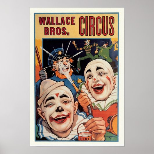 Wallace Bros. Vintager Zirkus Poster (Vorne)