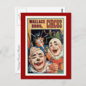 Wallace Bros. Vintager Zirkus Postkarte (Vorne/Hinten)