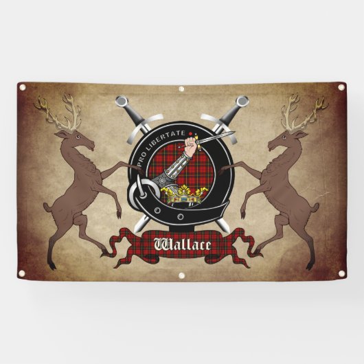 Wallace Clan Abzeichen 3x5 Banner (Horizontal)