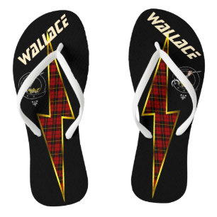 Wallace Clan Abzeichen Blitz Bolt Black Badesandalen