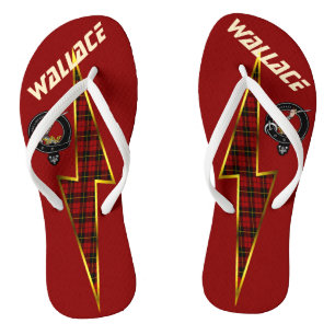 Wallace-Clan-Abzeichen Blitz Rot Badesandalen