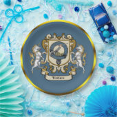 Wallace Clan Abzeichen Blue Personalisiert Paper P Pappteller (Party)