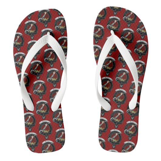 Wallace Clan Abzeichen Crazy Flip Flops Badesandalen (Fußbett)