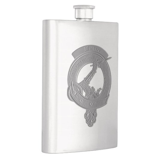 Wallace Clan Abzeichen Embossed Flask Flachmann (Rechts)