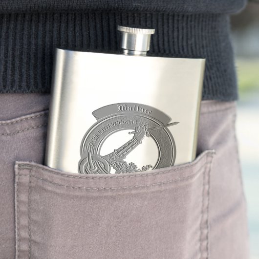 Wallace Clan Abzeichen Embossed Flask Flachmann (Beispiel)