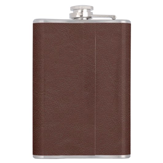 Wallace Clan Abzeichen mit braunen Imitaten Lederm Flachmann (Rückseite)