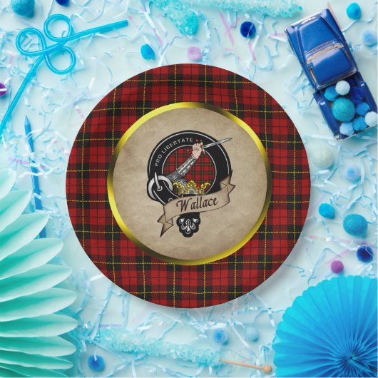 Wallace Clan Abzeichen Paper Plate Pappteller (Party)