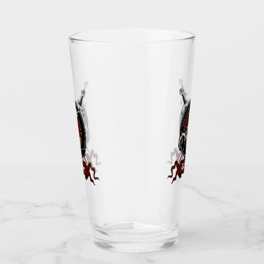 Wallace Clan Abzeichen Pint Glass Glas (Rechts)