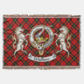 Wallace Clan Abzeichen & Tartan Decke (Vorderseite)