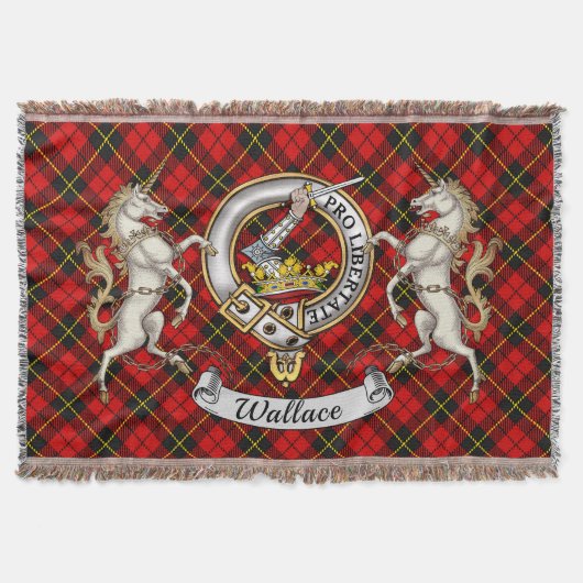 Wallace Clan Abzeichen & Tartan Decke (Vorderseite)