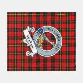 Wallace Clan Abzeichen Tartan Kariert Fleecedecke (Vorderseite (Horizontal))
