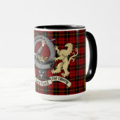 Wallace Clan Abzeichen & Tartan Tasse (VorderseiteRechts)