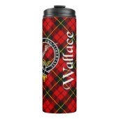 Wallace Clan Abzeichen & Tartan Thermosbecher (Vorderseite)