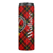 Wallace Clan Abzeichen & Tartan Thermosbecher (Rückseite)