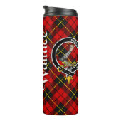 Wallace Clan Abzeichen & Tartan Thermosbecher (Nach rechts gedreht)