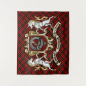 Wallace Clan Abzeichen & Tartan Wandteppich (Vorderseite)