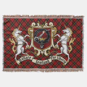 Wallace-Clan-Abzeichen und Tartan Decke