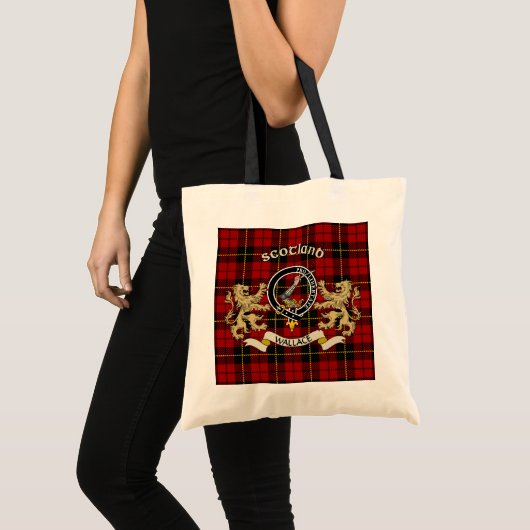 Wallace-Clan-Abzeichen und Tartan Tragetasche (Vorderseite (Produkt))