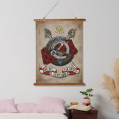 Wallace Clan Abzeichen W/Crossed Schwerter Persona Wandteppich Mit Holzrahmen (Schlafzimmer)