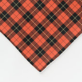 Wallace Clan Ancient Tartan Coral und Black Karier Fleecedecke (Ecke)