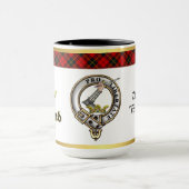 Wallace Clan Badge Tartan w/Gold Rim Tasse (Zentrum)