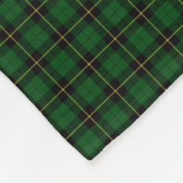 Wallace Clan Black and Green Jagd Tartan Fleecedecke
