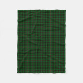Wallace Clan Black and Green Jagd Tartan Fleecedecke (Vorderseite)
