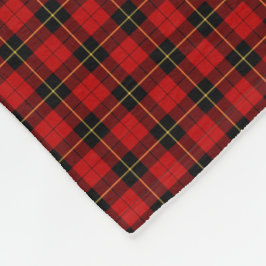 Wallace Clan Classic Red and Black Tartan Fleecedecke