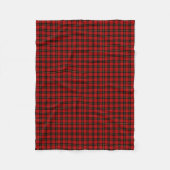 Wallace Clan Classic Red and Black Tartan Fleecedecke (Vorderseite)