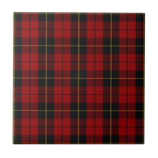 Wallace Clan Jagd Tartan Kariertes Muster Fliese (Vorderseite)