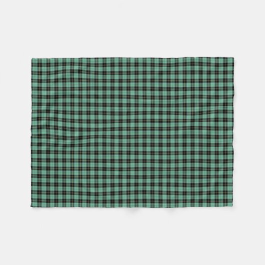 Wallace Clan Light Green Anciunting Tartan Fleecedecke (Vorderseite (Horizontal))