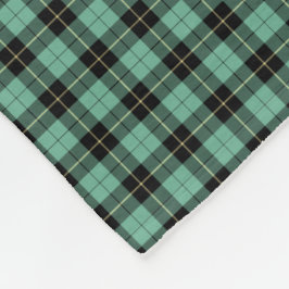 Wallace Clan Light Green Anciunting Tartan Fleecedecke