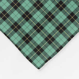 Wallace Clan Light Green Anciunting Tartan Fleecedecke