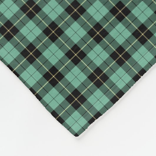 Wallace Clan Light Green Anciunting Tartan Fleecedecke (Ecke)