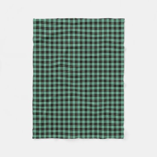 Wallace Clan Light Green Anciunting Tartan Fleecedecke (Vorderseite)