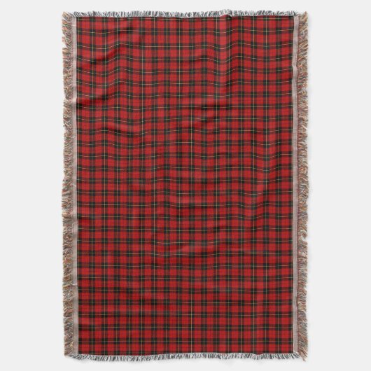 Wallace Clan Red und Black Scottish Tartan Decke (Vorderseite Vertikal)