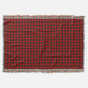 Wallace-Clan Rot und Schwarz Schottischer Tartan Decke