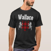 Wallace Clan Scottish Name Coat of Arms Tartan T-Shirt (Vorderseite)