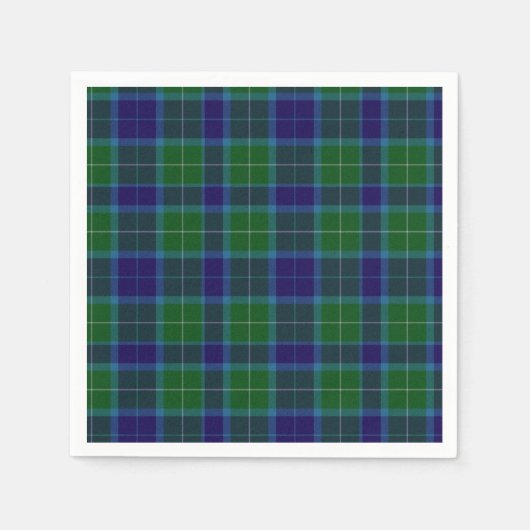 Wallace Clan Tartan Kariert Paper Napkins Serviette (Vorderseite)