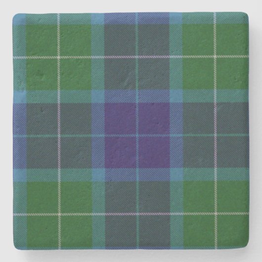 Wallace Clan Tartan Kariert Stone Untersetzer (Vorderseite)