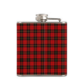Wallace Clan Tartan Red and Black Kariert Monogram Flachmann (Rückseite)