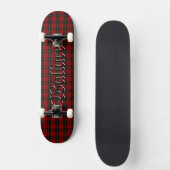 Wallace Clan Tartan Scottish Kariert Pattern Skateboard (Vorderseite)