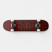 Wallace Clan Tartan Scottish Kariert Pattern Skateboard (Horizontal)