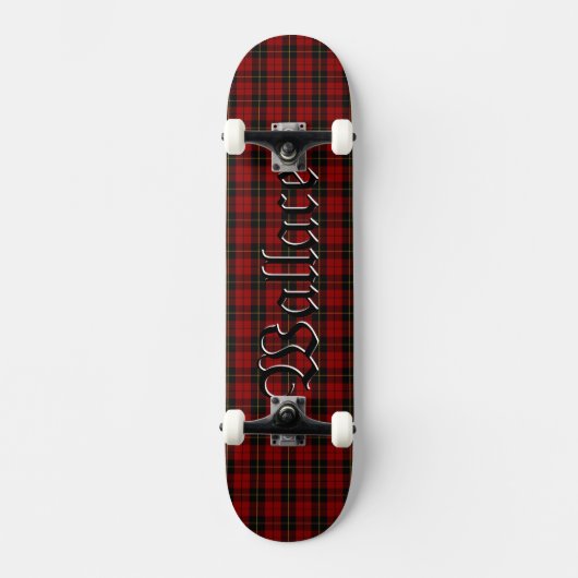 Wallace Clan Tartan Scottish Kariert Pattern Skateboard (Vorderseite)